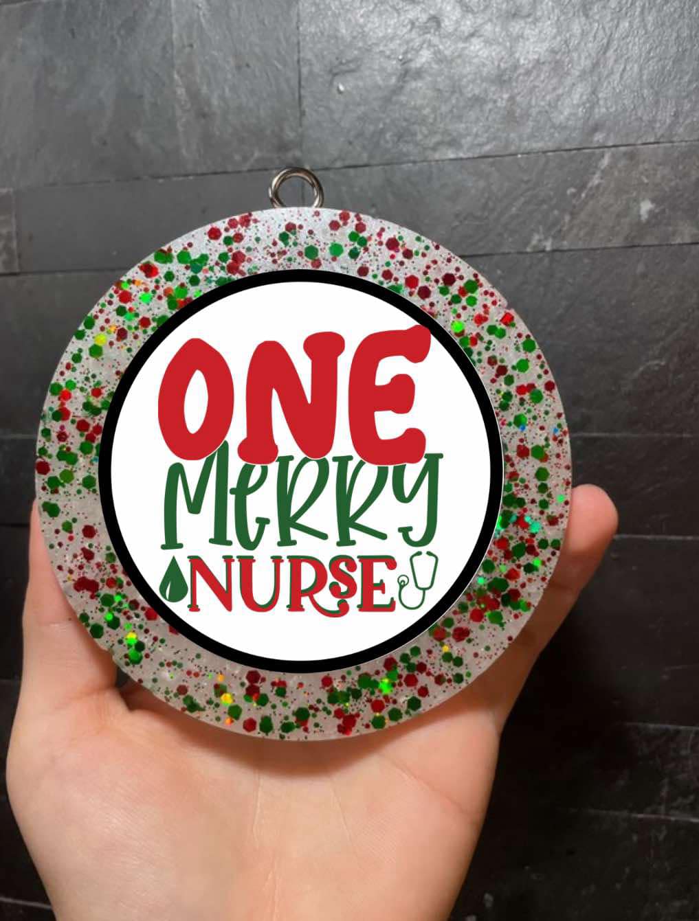 One Merry Nurse Cardstock Freshie