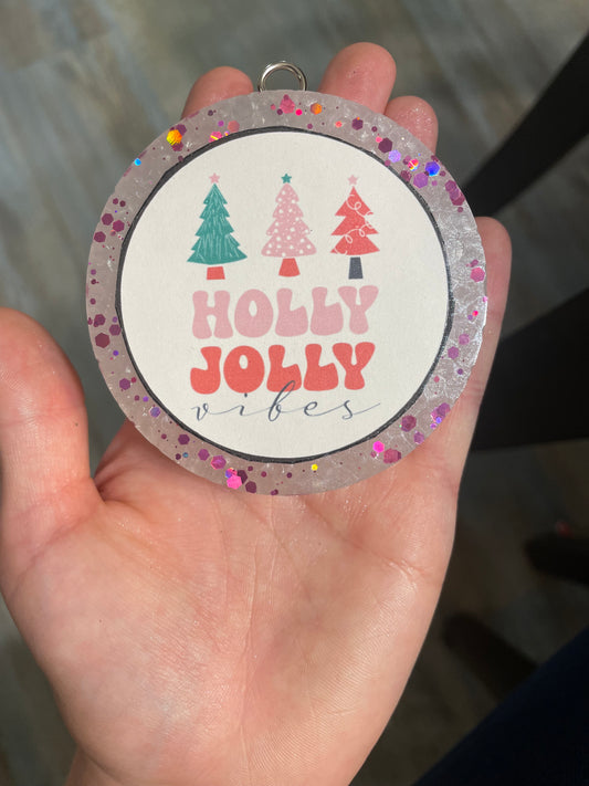 Holly Jolly Vibes Cardstock Freshie