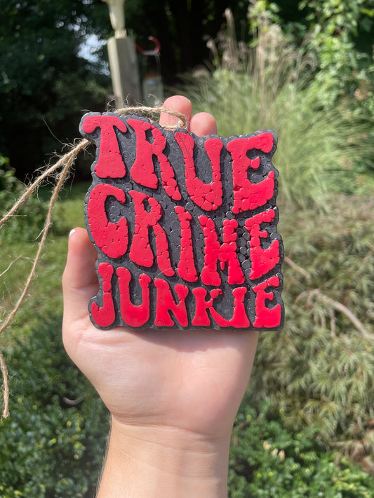 True Crime Junkie Car Freshie