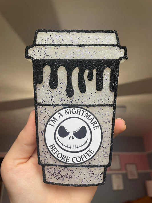 Nightmare Before Coffee Car Freshie